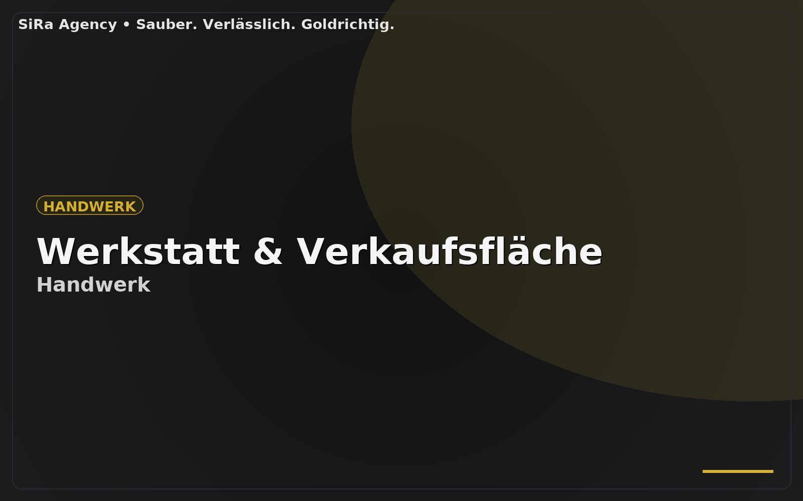 Werkstatt & Verkaufsfläche