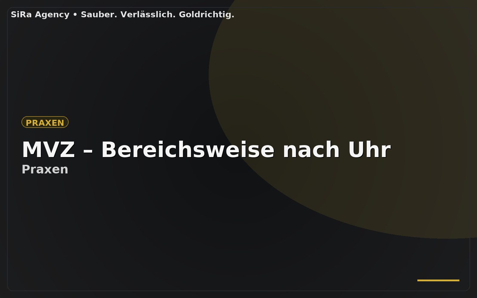 MVZ – Bereichsweise nach Uhr